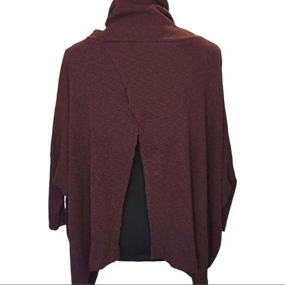 Free People Beach World Traveler Open Back Pullover Plum Small - Picture 5 of 7